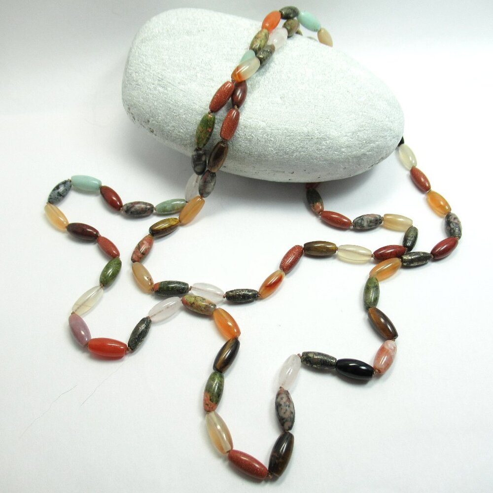 Mixed gemstone necklace